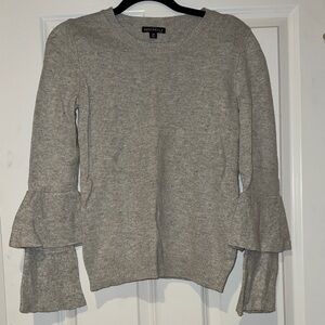 J. Crew Gray Bell Sleeve Sweater